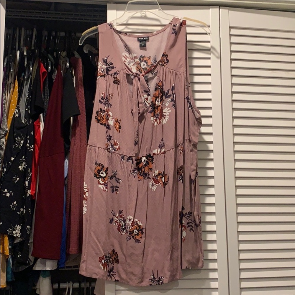 High waist floral tank